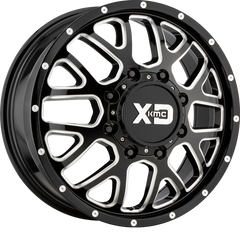 XD 17x6.5 XD843 Grenade Dually Gloss Black Milled -155mm