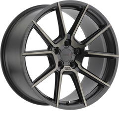 TSW 18x9.5 Chrono Matte Black w/ Machined Face and Dark Tint +39mm