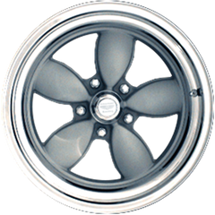 American Racing 15x7 VN402 Classic 200S Two-Piece Vintage Silver Center w/ Polished Barrel -6mm