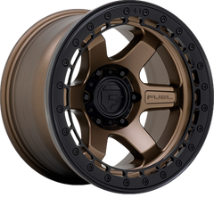 Fuel 17x8.5 D124 Block Beadlock Matte Bronze w/ Matte Black Ring +0mm