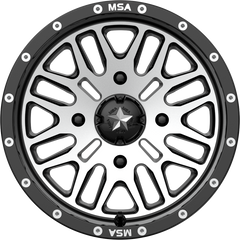 MSA Offroad Wheels 16x7 M38 Brute Gloss Black Machined +10mm