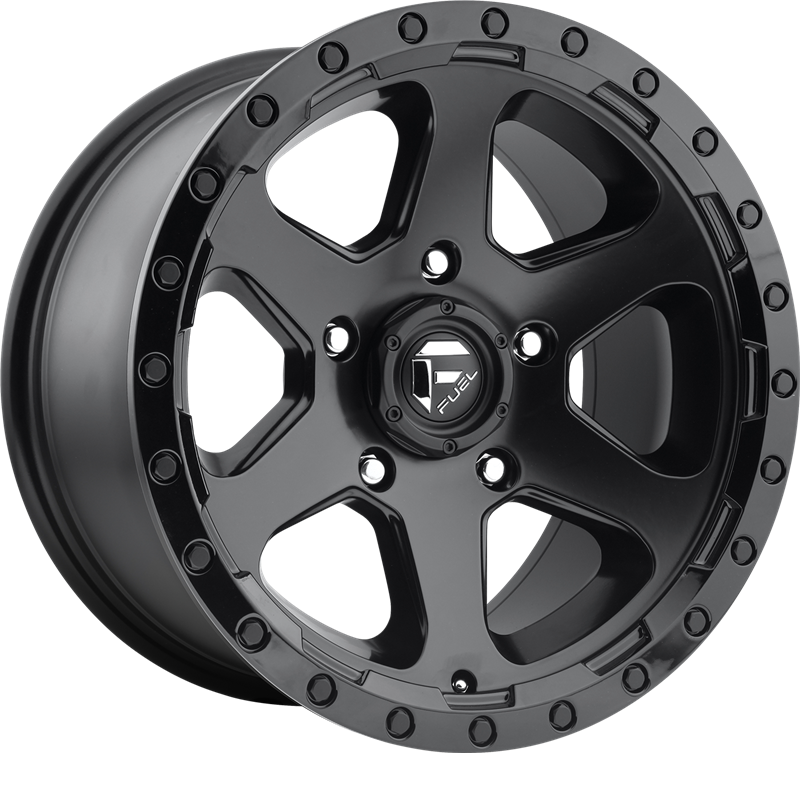 Fuel 18x9 D589 Ripper Matte Black w/ Gloss Black Lip +1mm