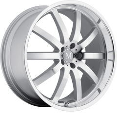 Mandrus 18x9.5 Wilhelm Silver w/ Mirror Cut Face and Lip +53mm