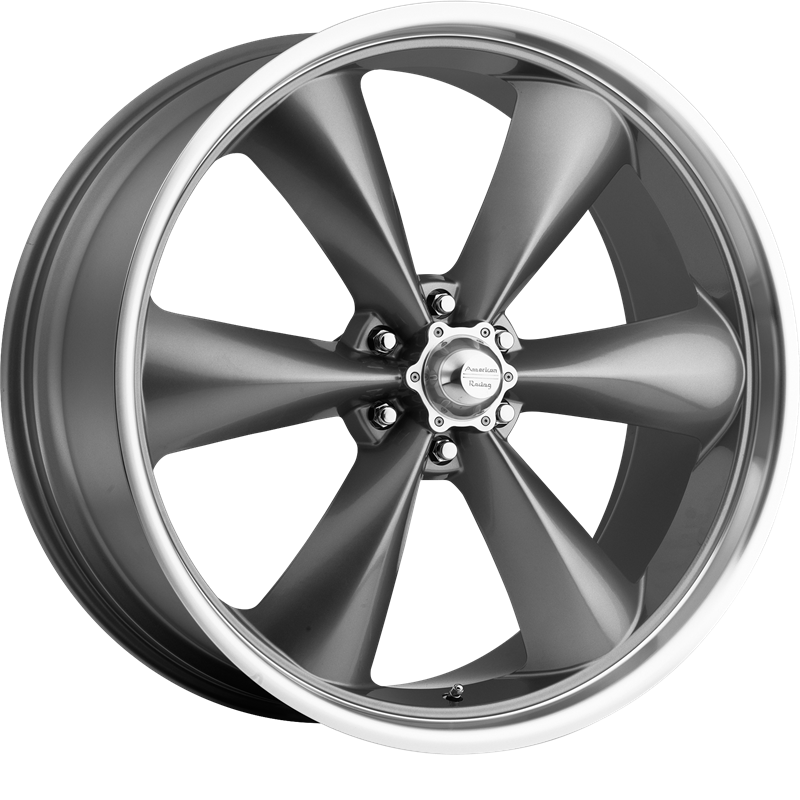 American Racing 20x8.5 AR104 Torq Thrust ST Magnesium Gray w/ Machined Lip +19mm