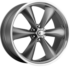 American Racing 20x8.5 AR104 Torq Thrust ST Magnesium Gray w/ Machined Lip +19mm