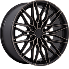 Niche 20x9.5 NC278 Calabria 6 Matte Black Machined w/ Dark Tint +30mm