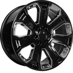 Performance Replicas 20x9 PR113 Gloss Black w/ Chrome Accents +24mm