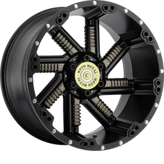 Moto Metal 20x12 MO979 Buckshot Satin Black w/ Gunmetal Inserts -44mm