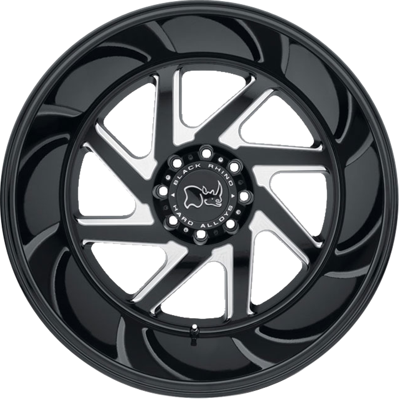 Black Rhino 20x12 Swerve Gloss Black w/ Double Milled Spokes -44mm