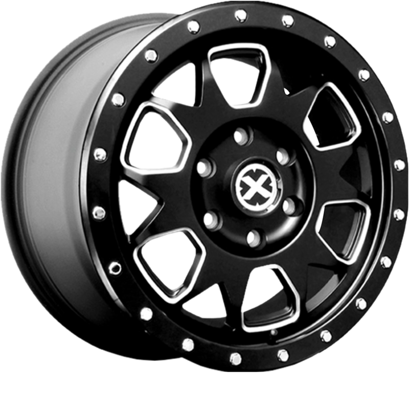 ATX Series 20x9 AX196 Satin Black w/ Milled Accents +25mm