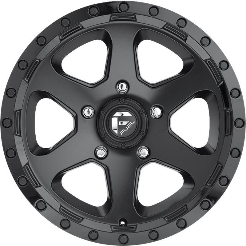 Fuel 18x9 D589 Ripper Matte Black w/ Gloss Black Lip +1mm