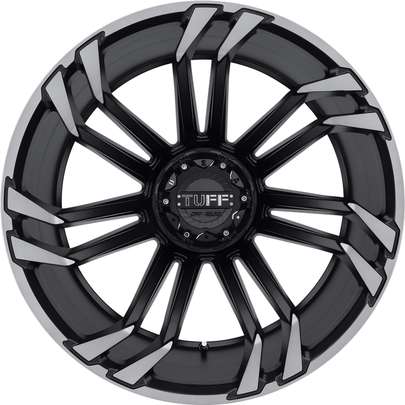 Tuff 20x10 T21 Matte Black w/ Machined Flange -19mm