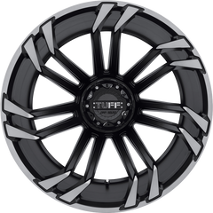 Tuff 20x10 T21 Matte Black w/ Machined Flange -19mm