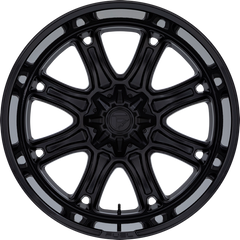 Fuel 20x10 Darkstar Matte Black w/ Gloss Black Lip -18mm