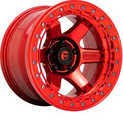 Fuel 17x9 D123 Block Beadlock Candy Red w/ Candy Red Ring -15mm