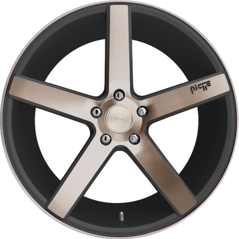 Niche 19x8.5 M134 Milan Matte Black Machined w/ Double Dark Tint +35mm