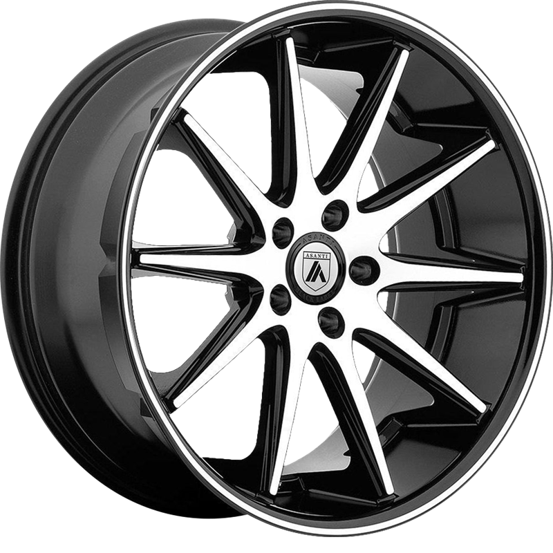 Asanti 20x8.5 ABL-4 Capella Gloss Black w/ Machined Face +20mm