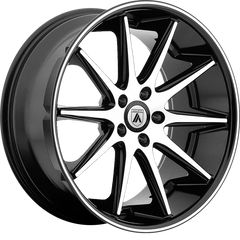 Asanti 20x8.5 ABL-4 Capella Gloss Black w/ Machined Face +20mm