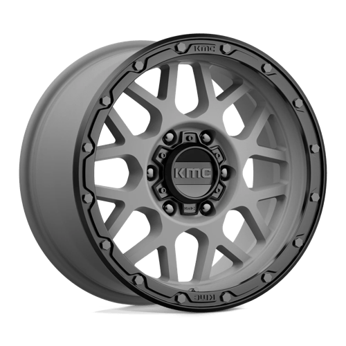 KMC 17x9 535 MATTE GRAY W/ MATTE BLACK LIP +18mm