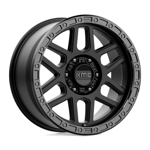 KMC 17x9 544 SATIN BLACK W/ GLOSS BLACK LIP +-12mm