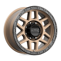 KMC 18x9 544 MATTE BRONZE W/ BLACK LIP +18mm