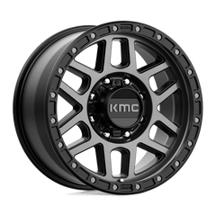 KMC 18x9 544 SATIN BLACK W/ GRAY TINT +18mm