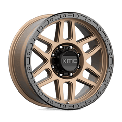 KMC 20x9 544 MATTE BRONZE W/ BLACK LIP +18mm