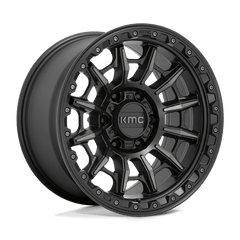 KMC 17x9 547 SATIN BLACK W/ GRAY TINT +-12mm