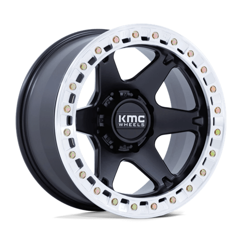 KMC 20x10 238 SATIN BLACK W/ MACHINED RING +-48mm