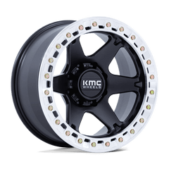KMC 20x10 238 SATIN BLACK W/ MACHINED RING +-48mm