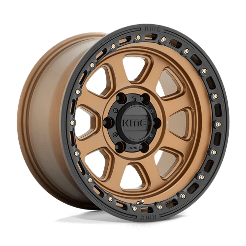KMC 18x9 548 MATTE BRONZE W/ BLACK LIP +18mm