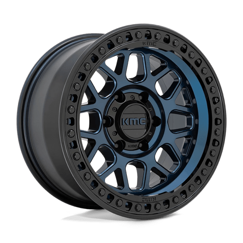 KMC 17x9 549 MIDNIGHT BLUE W/ GLOSS BLACK LIP +-12mm