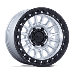 KMC 18x9 552 MACHINED W/ MATTE BLACK LIP +0mm