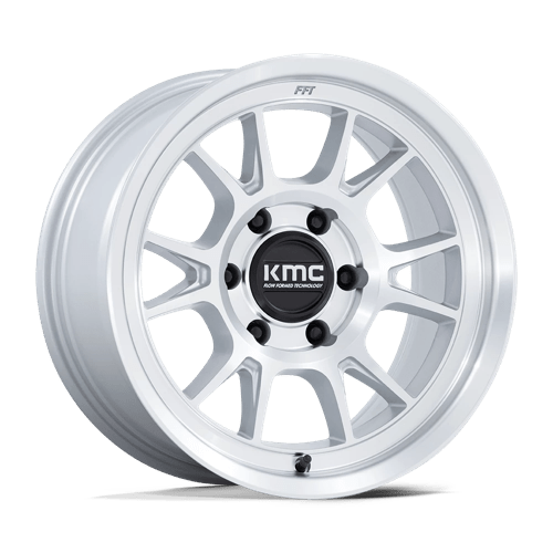 KMC 17x8 729 GLOSS SILVER W/ MACHINED FACE +-10mm