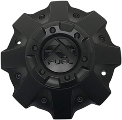 Fuel Black on Black Cover Cap 5/6 Lug with Black Rivets Hub Cap