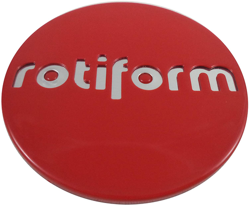 Rotiform 2.36" Snap-In Cap Red with Chrome Logo