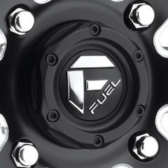 Fuel UTV Bolt-On Cap 1.3" Tall Matte Black with Chrome