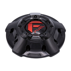 Fuel Gloss Black Red-Tinted Five-Bar Cover Hub Cap