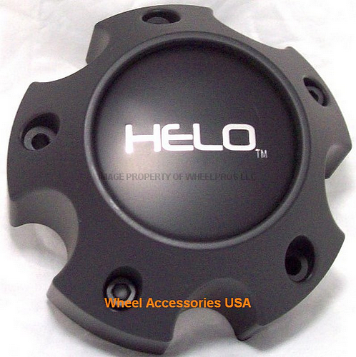 HELO Satin Black Hub Cap For 5X135
