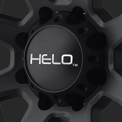 HELO Satin Black Hub Cap For 6X135