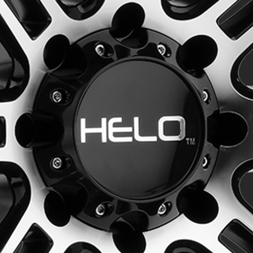 HELO Gloss Black Hub Cap For 6X5.5 Lug H42
