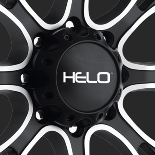 HELO Gloss Black Hub Cap For 6X5.5