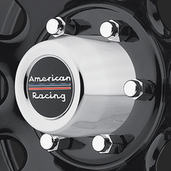 American Racing Push-Thru Hub Cap 4.25'' Large 5/6 Lug Gloss Black
