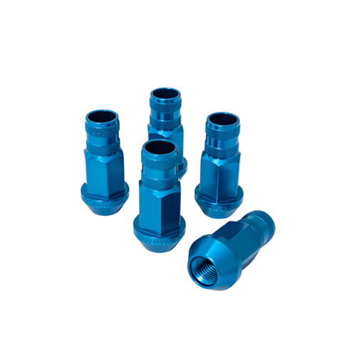 Gorilla Automotive Blue Aluminum Bulge OE Lug 3/4" 12-1.50 – Bulk Pack
