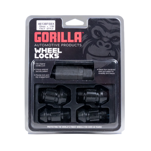 Gorilla Automotive FACT Lock 12-1.50 Black 4-Pack for Ford/GM