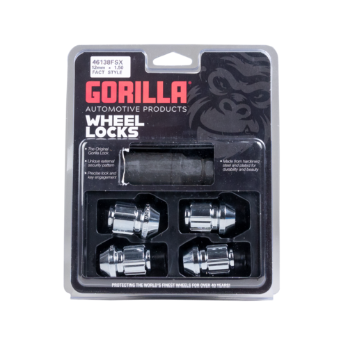 Gorilla Automotive FACT Lock 12-1.50 Chrome 4-Pack for Ford/GM