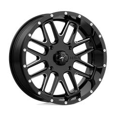 MSA Offroad Wheels 20x7 35 GLOSS BLACK MILLED +00mm