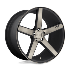 Niche 1PC 20x8 134 MATTE BLACK MACHINED W/ DOUBLE DARK TINT +40mm