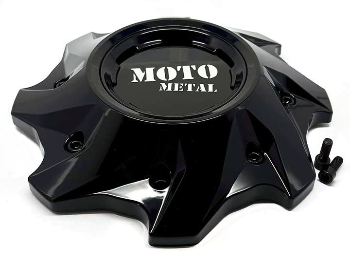 Moto Metal Gloss Black/Chrome/Gloss Black Bolt-On Cap (All PCD)