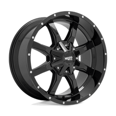 Moto Metal 16x8 970 GLOSS BLACK W/ MILLED LIP +00mm